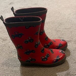 Kids Red Tractor Rain Boots